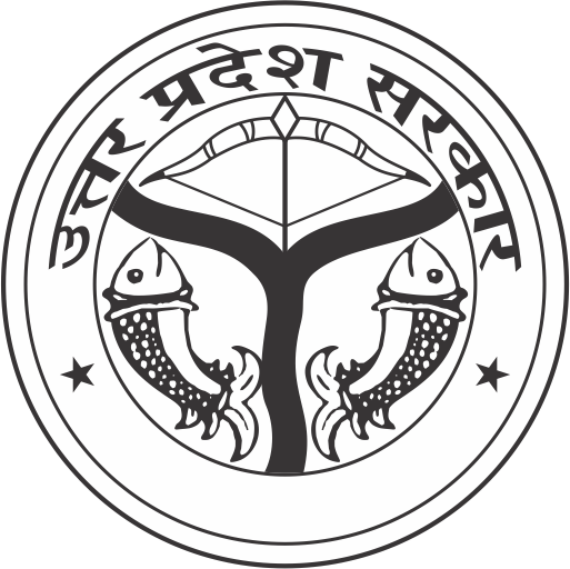 Government of Uttar Pradesh logo.