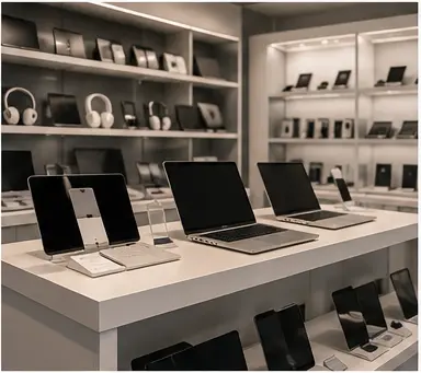 Illustrative view of consumer electronics.
