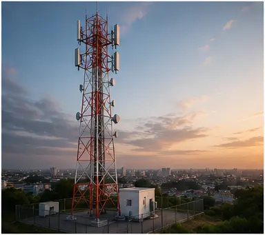 Illustrative view of telecommunications infrastructure.